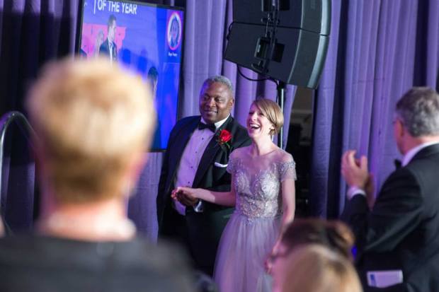 My new friend Theo who graciously walked me to the stage